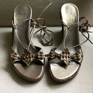Beautiful Stewart Weizman size 7 jeweled sandal